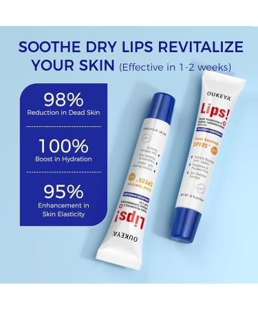2 Pack Medicated Lip Balm w/Organic & 100% Natural Ingredients Squeeze Tube Lip Butter SPF 25+ Long-Lasting Moisturizing Overnight Lip Mask Gentle Exfoliation Extreme Dry Lips Treatment - Buy Online on GoSupps.com