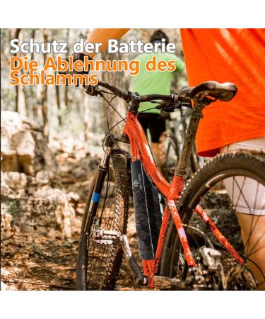 Universal E-Bike Battery Protective Cover with Reflectors - Thermal Protection for 28-42 cm Frames | Cold & Dirt Resistant Neoprene Accessories - Buy Online on GoSupps.com
