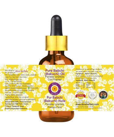 Dev Herbes Pure Babchi Oil 15ml - 100% Natural Cold-Pressed Psoralea Corylifolia with Glass Dropper for Body Care - Buy Online on GoSupps.com