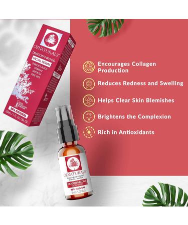 OZNaturals Dragons Blood and Vitamin C Serum for Face - Anti Aging Serum with Retinol, Rosehip Oil, and Hyaluronic Acid for Wrinkles, Dark Spots, and Acne - All Natural Formula - Buy Online on GoSupps.com