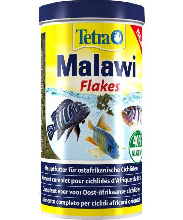 Tetra Malawi Flakes - Premium Fish Food for Herbivorous East African Cichlids | 1L Can | International Shipping Available - Buy Online on GoSupps.com