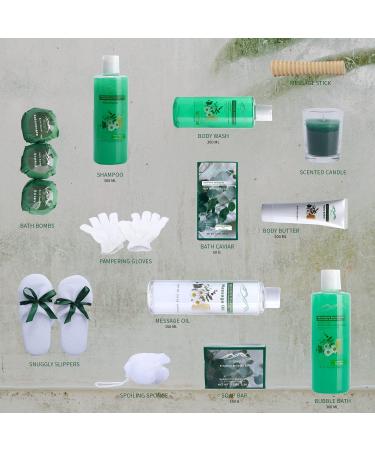 Spearmint Eucalyptus XL Bath & Body Spa Gift Basket - Natural & Sulfate Free Aromatherapy Set for Men & Women - Buy Online on GoSupps.com