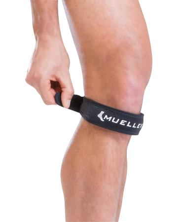 Mueller Jumper's Knee Strap, Black, One Size Fits Most | Single Strap Knee Brace Black One Size (Pack of 1)