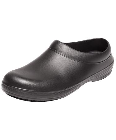 Men and Women's Oil Water Resistant Nursing Chef Shoes Non-Slip Safety Working Shoes for Kitchen Garden 11 Women/10 Men Black