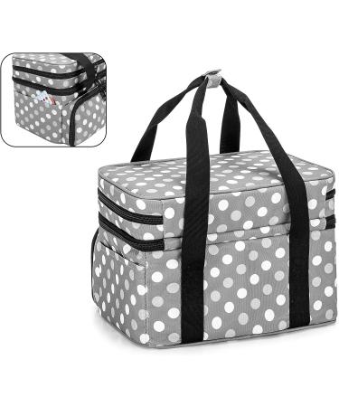 BAFASO Double Layer Sewing Accessories Organizer with 2 Detachable Pouches - Large Polka Dot Sewing Storage Bag (BAG ONLY) - Buy Online on GoSupps.com