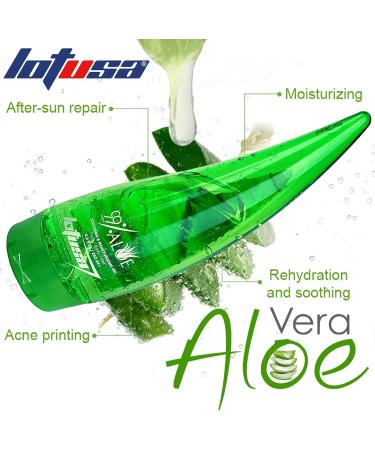 99% Purity Aloe Vera Gel for Face Body and Hair & Soothing Moisture After-Sun Aftershave Dry Skin (250ml) 250 ml (Pack of 1) - Buy Online on GoSupps.com