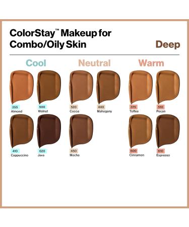 Revlon Colorstay Liquid Foundation Makeup for Combination/Oily Skin SPF 15 - Dune (295) 30 ml - Matte Finish - Longwear Formula - Pack of 1 - Buy Online on GoSupps.com