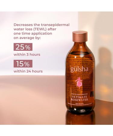 GULSHA ULTIMATE ROSEWATER Natural Rosa Damascena Flower Water Cleanses Nourishes and Tones Skin Restores Radiance to Your Skin Free from Chemicals 100% Natural Glow Rose Essence 250ml/8.45fl oz - Buy Online on GoSupps.com