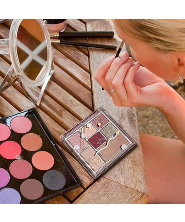 Natural Eyeshadow Palettes | 7 Colors Colorful Matte and Shimmer Pressed Eyeshadow - Matte Shimmer Pressed Eyeshadow Glitter Makeup Palette for Teens Beginners Travel Makeup Pochy No. 04 Temperament Purple Brown - Buy Online on GoSupps.com