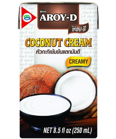 Aroy-D Pure Coconut Cream, 8.5 Fluid Ounce (Pack of 6) 8.5 Fl Oz (Pack of 6)