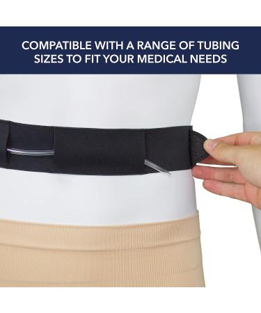Peritoneal Dialysis Tube Belt - Soft & Stretchy PD Catheter Belt - Skin-Safe - UK Made - Peg Tube Supplies - Medical Accessories (Large 37-50 Black) - Buy Online on GoSupps.com