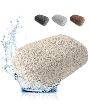 Pumice Stone for Feet - Pumice Stone - Natural Foot Scrubber Stone for Callus Remover - Natural Vulcan Pumice Stone - Foot exfoliator - Shower Foot Scrubber - Piedra pomez para pies (Fawn)