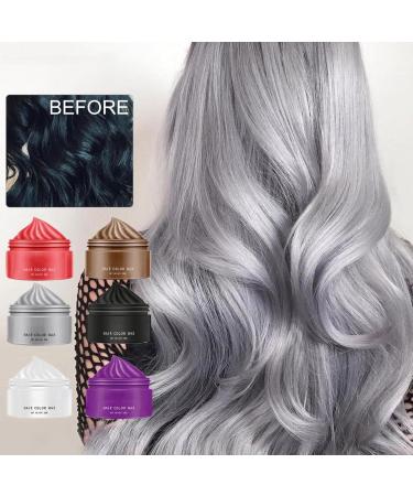 Temporary Natural Hair Coloring Mud Hair Wax Color Hairstyle Cream Color Wax Color Hair Wax Temporary Instant Hair Pomade Versatile Hair Color Wax For Men And Women (B 30ML) - Buy Online on GoSupps.com