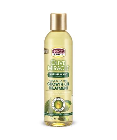 AFRICAN PRIDE Olive Miracle Growth Oil 8 Oz (Pack of 3)