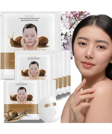 Snail Mucin Facial Sheet Mask | Korean Skincare Detox Mask |After Sun Care and Glowing Glass Skin | Hydrating Sheet Mask for Spa Day Self-Care | Anti-Aging Skin Renewal