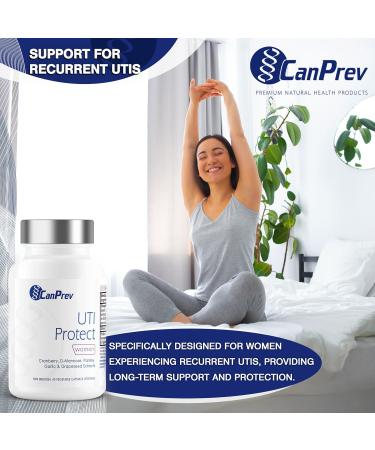 CanPrev UTI Protect 60 Capsules - D-Mannose for Bladder Support with Cranberry Parsley Garlic & Grapeseed Extracts Promotes Bladder Comfort & Urinary Tract Wellness Gentle Daily Support for Women - Buy Online on GoSupps.com