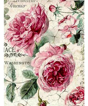 Vintage Flower Theme Mulberry Rice Paper 8x10.5 inch - 6 Different Printed Images for Decoupage Crafts and Mixed Media Art - Buy Online on GoSupps.com