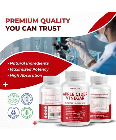 Apple Cider Vinegar 14-in-1 Supplement with Turmeric Ginger Garlic Cinnamon Fenugreek Blueberry Milk Thistle Banaba - Made in The USA 150 count (pack of 1) - Buy Online on GoSupps.com