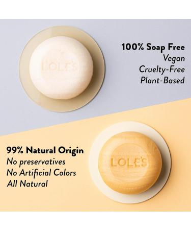 LOLE'S 2in1 Shampoo Bar & Conditioner with Jojoba Oil | Itchy Scalp & Dandruff Relief | 99% Natural Ingredients | Sustainably Sourced Beeswax | Preservatives & Silicones Free - Buy Online on GoSupps.com