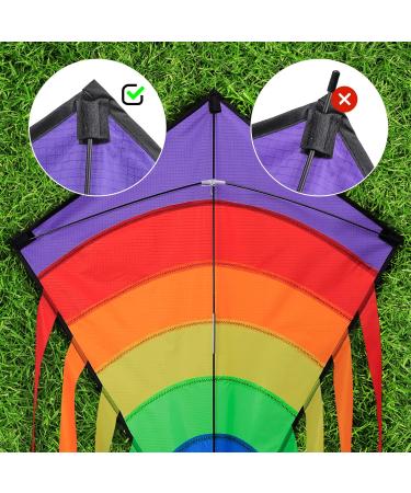 Lebexy Insliner Delta Dragon Kite for Kids & Adults | Easy to Fly Colorful 73x65 cm Kite with 80m String | Perfect Children's Outdoor Toy - Buy Online on GoSupps.com