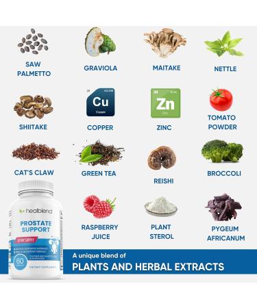 Prostate Formula - Prostate Support Supplement for Men - Saw Palmetto Pygeum Africanum Powder Zinc Pumpkin Seeds - With Frequent Urination Improves Sleep & Bladder Discomfort 60 Capsules 1 - Buy Online on GoSupps.com