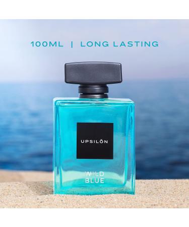 UPSILON Wild Blue Eau De Parfum Premium Long Lasting Fresh & Powerful Fragrance Spray Travel Friendly Luxury Parfum Scent | Men s Perfume | 3.4 fl. oz. - Pack Of 1 - Buy Online on GoSupps.com