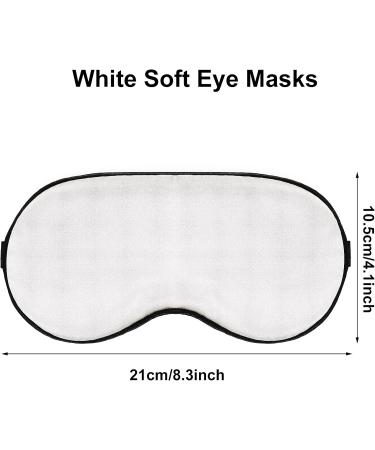 10-Piece Sublimation Eye Sleep Coverings Set - Beige & White Silk Blindfolds with Adjustable Strap for Sleeping, Travel, and Meditation - Buy Online on GoSupps.com