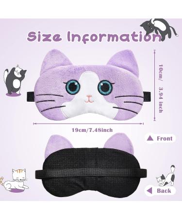 Cute Animal Sleep Mask Set for Kids - 6 Soft & Lightweight Eyeshades for Girls, Teens - Funny Cat Blindfolds - Perfect for Kitty Slumber Party Favors - Buy Online on GoSupps.com