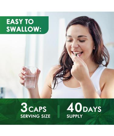 Chlorophyll Capsules 1500mg -Concentrated Natural Energy Boost for Body Deodorizing, Internal Cleanse, Skin Health - Sodium Copper Chlorophyllin,120 Vegan Capsules - Buy Online on GoSupps.com