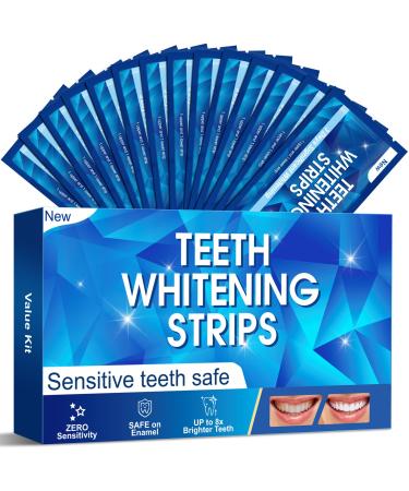 Teeth Whitening Strips: 14 Sessions 28 Pcs Tooth Whitening Strips at Home Teeth Whitening Kits Safe for Enamel Non-Sensitive Formula Mint-14 Treatment