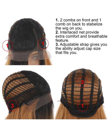 OneDor 18 Kanekalon Futura Synthetic Hair Lace Front Wig - Straight Long Wig 130% Density (Light Brown & Dark Natural Blonde Blend - RL12/16) - Buy Online on GoSupps.com