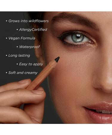 Sustainable Sprout Waterproof Eyeliner - Vegan Formula, Plantable Pencil with Wildflower Seeds - Eco-Friendly Brown Eyeliner - Buy Online on GoSupps.com