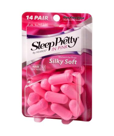 Sleep Pretty in Pink Women's Ear Plugs 14 Pair (Pack of 6)