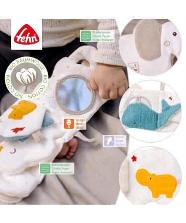 Sophie La Girafe Gift Box - Baby Teething Ring + Fehn Soft Elephant Book | Eco-Friendly Cotton Fabric | Ideal Newborn Gift - Buy Online on GoSupps.com