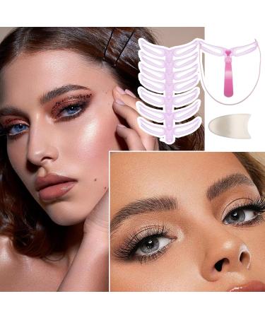 8 Types Eyebrow Stencil Kit for Beginners - Reusable Eyebrow Templates with Handle Perfect Makeup Tool for Women & Girls - Buy Online on GoSupps.com