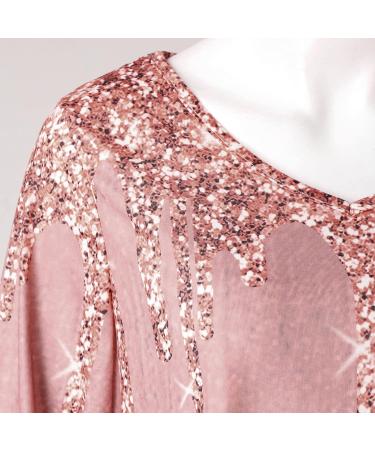 Hoodie Women's Knitted Pullover Women's Floral Pattern Long Sleeve Henley V-Neck Pleated Casual Flare Tunic Blouse Shirt Turtleneck Pullover Women's Pullover Autumn D M - Buy Online on GoSupps.com