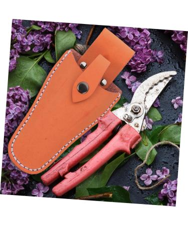 PopetPop Garden Scissors Belt Pocket - Leather Sheath for Electric & Haircut Tools - Compact 21x9.5x5cm Orange Small Parts Bag - Buy Online on GoSupps.com