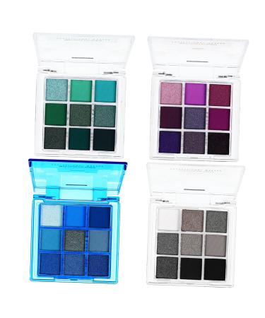 MUSISALY 4 Pcs Eye Shadow Palette Eye Makeup Palette Bright Eyeshadow Palette Glitter Eyeshadow Plastic
