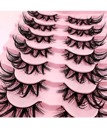 Heracks False Eyelashes Faux Mink Wet Look D-curl Cat-Eye Japanese Style Cosplay Spiky Anime Lashes 20 mm Long Dramatic Thick 7 Pair 7P-Wet-S23 - Buy Online on GoSupps.com