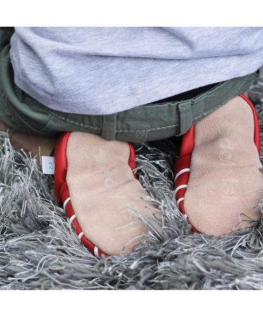 Dotty Fish Soft Leather Toddler Shoes for Boys | Non-Slip Suede Soles | Red Anchors | 2-3 Years - Buy Online on GoSupps.com