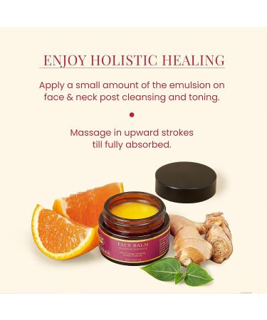 Ayurvedic Face Balm - Luminous Radiance | Brightening & Calming for Sensitive Skin | Blood Orange White Turmeric & Manjishtha - 30g - Buy Online on GoSupps.com