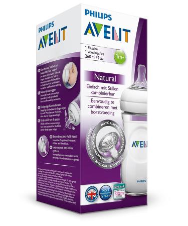Philips Avent Natural Baby Bottle 9oz - 1 Pack - BPA-Free, Clear | Trusted Brand - Buy Online on GoSupps.com