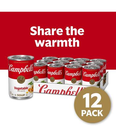 Campbell's Condensed Vegetable Soup 10.5oz Can - Pack of 12 | Delicious Veggie Flavor | Convenient Bulk Purchase - Buy Online on GoSupps.com