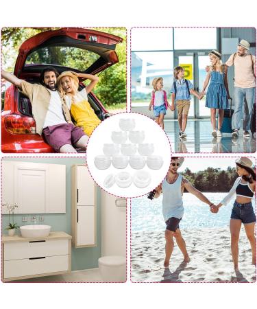 Alledomain 20 Pieces Empty Clear Makeup Sample Pots with 3 Mini Spatula Plastic Refillable Travel Container Jars with Lids and Inner Liners for Cosmetic Creams Lotions Beauty (5g / 10g / 20g / 30g) - Buy Online on GoSupps.com