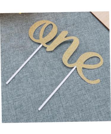 Vaguelly Christmas Decor 2pcs Funny First Birthday Home Ornament Glitter Decor Picks 1st Birthday Gold One Dessert Topper Marriage First Anniversary Paper Cups Plug in Cake Baby Cupcake Goldenx2pcs mediumx2pcs - Buy Online on GoSupps.com