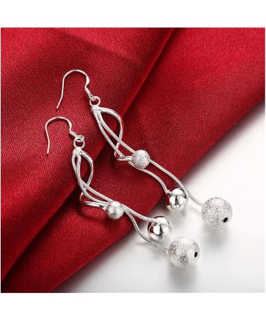 Earrings for Women Ladies Earrings Sterling Silver Women's Ball Drop Earrings Wedding Party Fashion Jewelry Fashion Earrings Earrings for Women - Buy Online on GoSupps.com