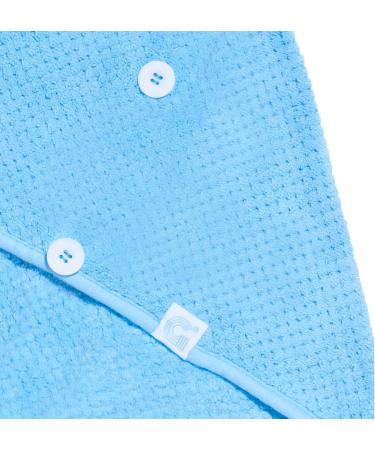 GIMME Beauty 100% Microfiber Hair Towel - Ultra Absorbent Quick Dry Wrap for Long Hair & All Hair Types - Frizz-Free Drying - Blue - Buy Online on GoSupps.com