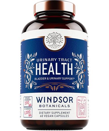 Windsor Botanicals Urinary Tract Health Supplement - High Bioavailability Cranberry D-Mannose Hibiscus Blend - Bladder Relief Formula for Men and Women - Non-GMO Vegan Capsules - 30 Day Supply - Buy Online on GoSupps.com