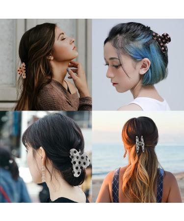 NiAMAi 3.35 Shiny Acrylic Hair Claw Clip for Women Girls - Polka Dot Pattern - 4 Pack - Buy Online on GoSupps.com