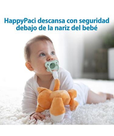 Dr. Brown's Baby Lovey Pacifier & Teether Holder  Triceratops with Grey HappyPaci  100% Silicone  0-12m - Buy Online on GoSupps.com